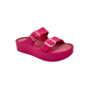 Lemon Jelly Fenix Vegan Double Band Slide Sandals Fenix Fuchsia - Medium